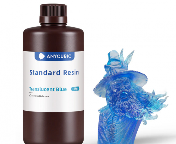 Фото 2 - Фотополімерна Базова смола Прозоро-Синя Anycubic
