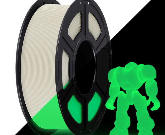 Фото 2 - PLA пластик Фосфоресцентний Темно-зелений 1.75мм | PLA Luminous Glow In The Dark Green Anycubic