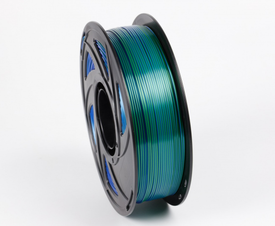 Фото 5 - Синій Зелений Пла Пластик Шовковий | PLA SILK Blue Green 1кг | 1.75мм | 330м