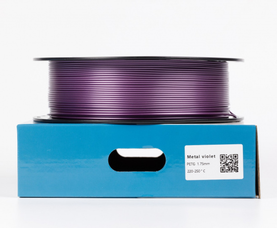 Фото 2 - Фіолетовий Металік PETG пластик для 3D принтера | PETG Filament Metal violet 1кг | 1.75мм | 330м