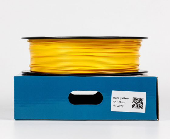 Фото 2 - Темно-жовтий PLA пластик для 3D принтера | Pla Dark Yellow 1кг | 1.75мм | 330м